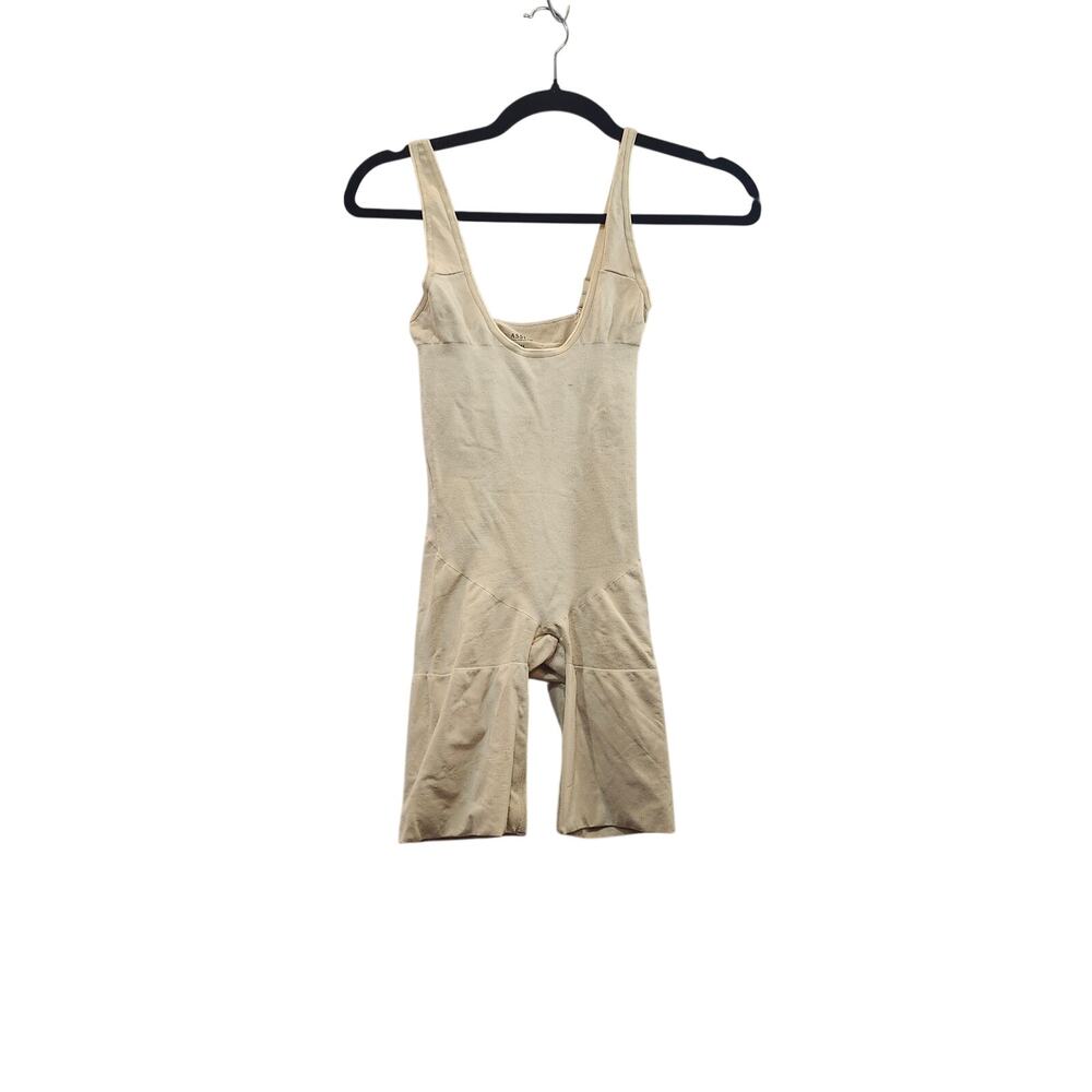 Assets by Spanks XL Bodysuit Tan adjstble straps thigh compression crotch access